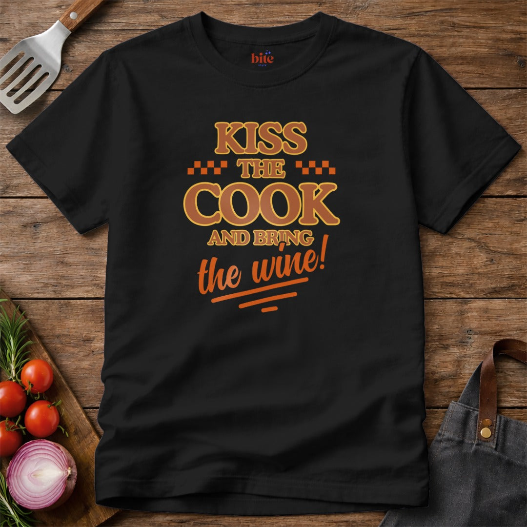 Kiss The Cook and Wine T-Shirt