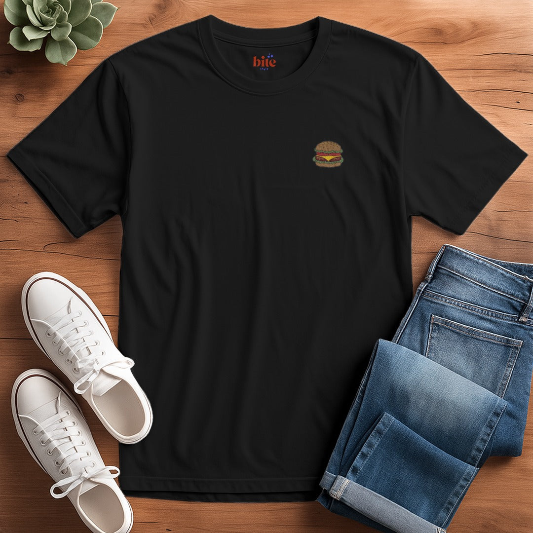 Burger Embroidered T-Shirt