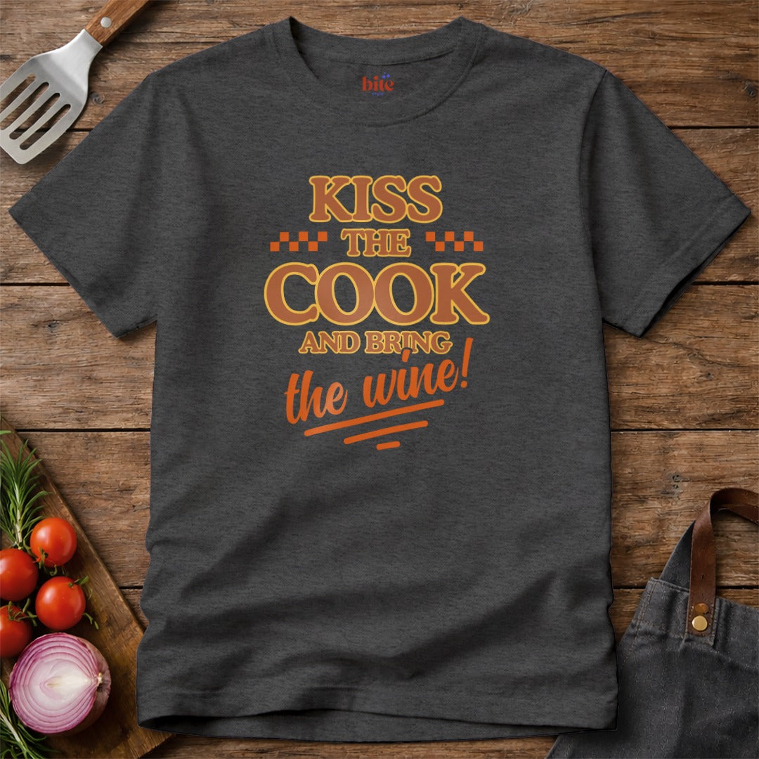 Kiss The Cook and Wine T-Shirt