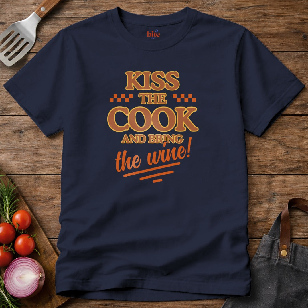 Kiss The Cook and Wine T-Shirt