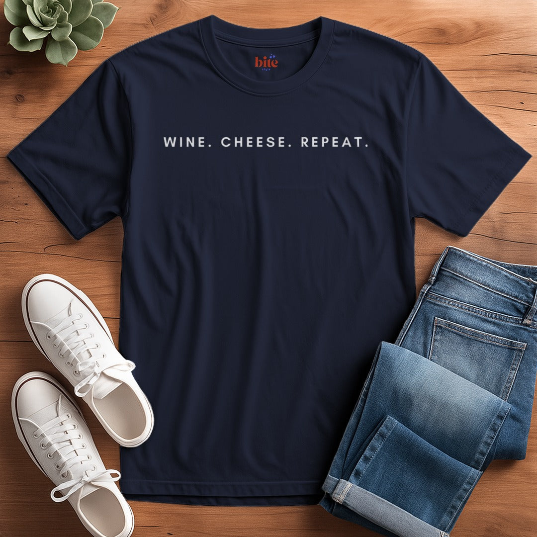 Wine. Cheese. Repeat. T-Shirt