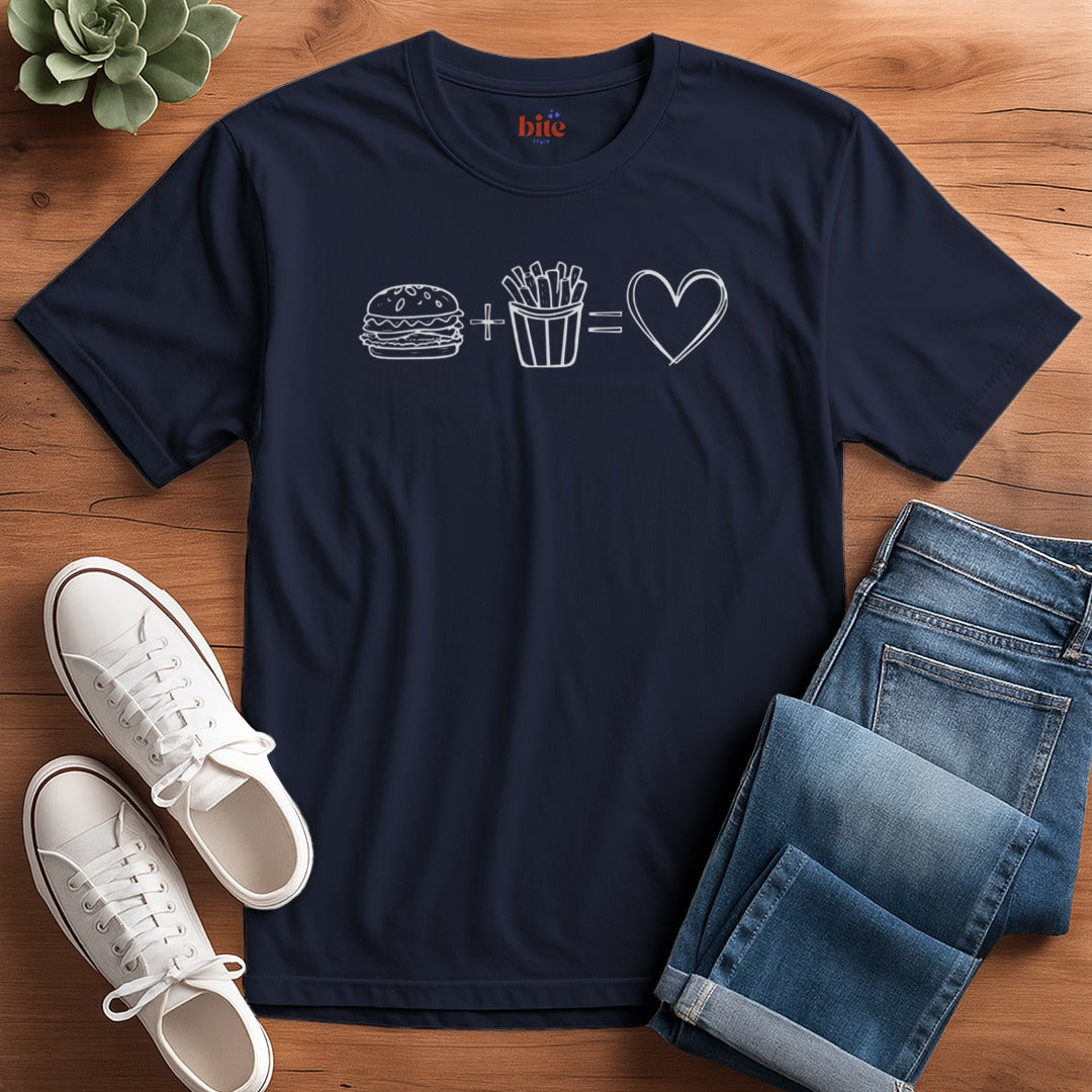 Burger and Fries Love T-Shirt