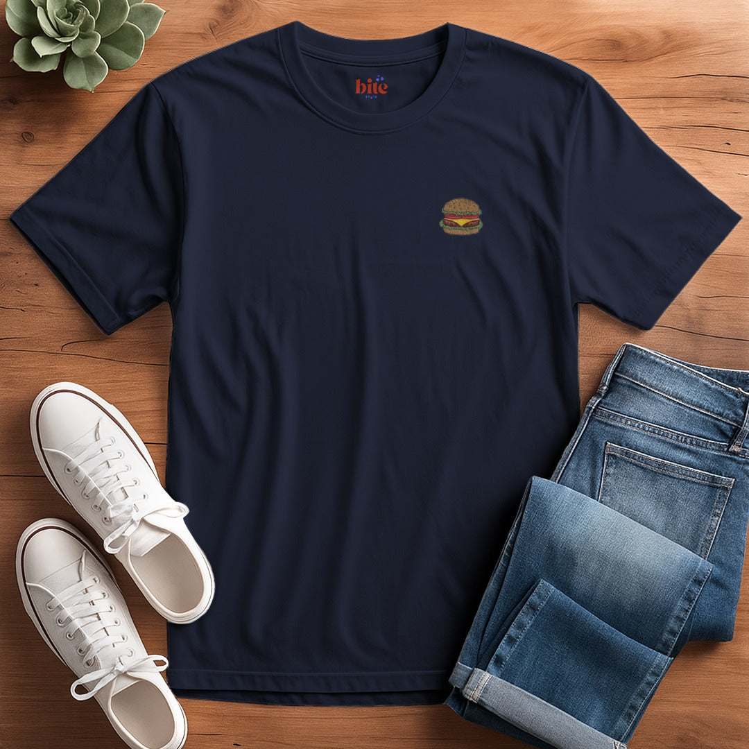 Burger Embroidered T-Shirt