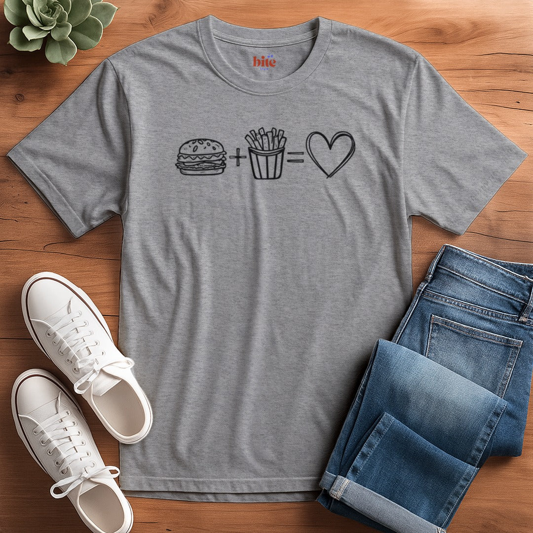 Burger and Fries Love T-Shirt