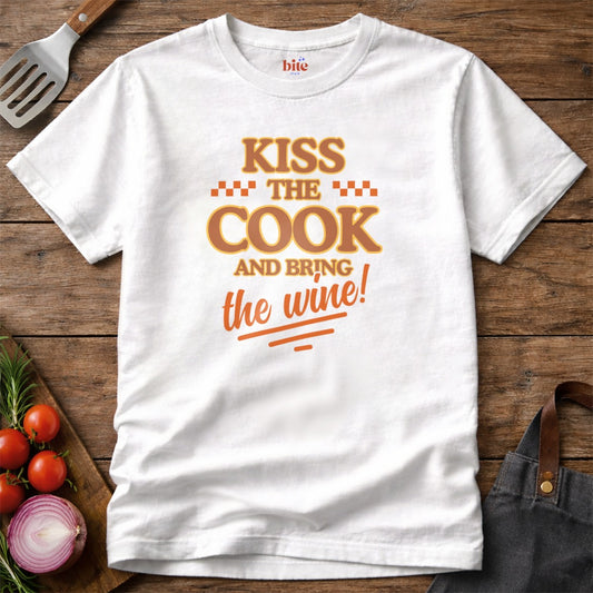 Kiss The Cook and Wine T-Shirt