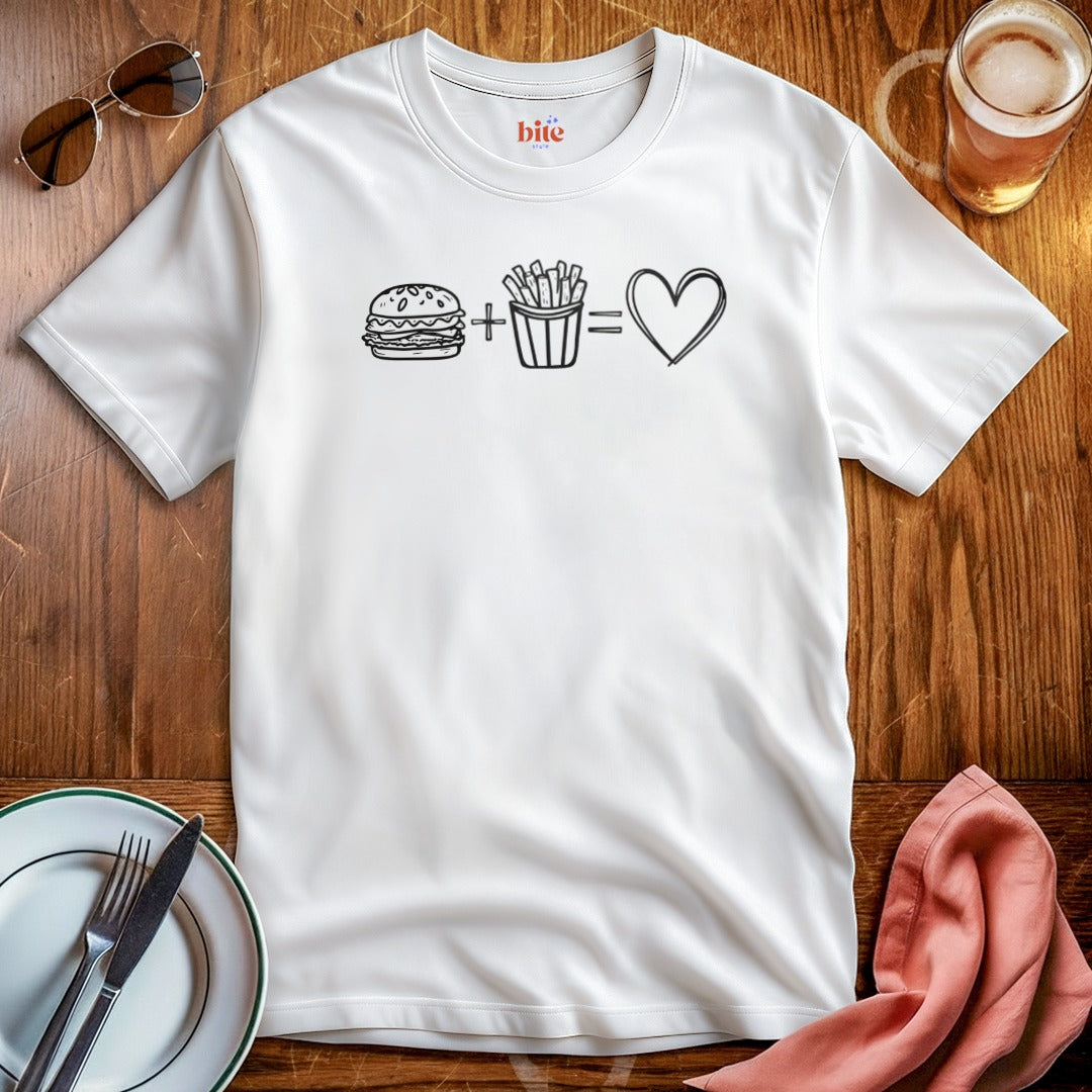 Burger and Fries Love T-Shirt